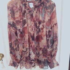 Misa Farrow Chiffon blouse- Floral dream. Size M